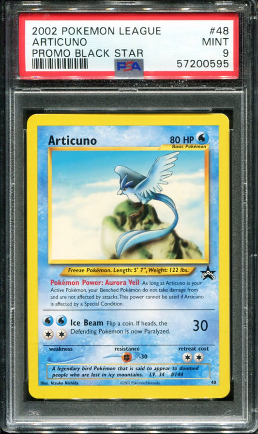 ARTICUNO 48 PSA 9 LEAGUE PROMO BLACK STAR POKEMON