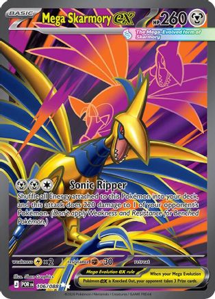 POKEMON TCG - Mega Skarmory ex 106/088 ME03 Perfect Order - Ultra Rare