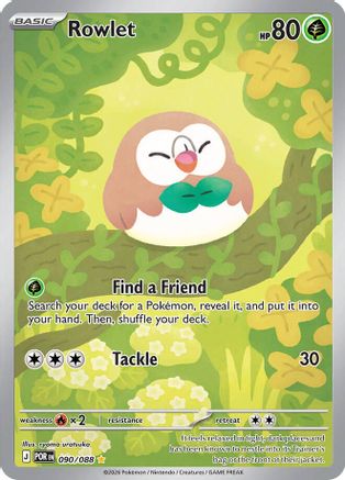 POKEMON TCG - Rowlet 090/088 ME03 Perfect Order - Illustration Rare