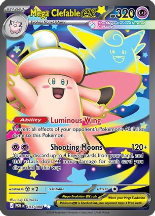 POKEMON TCG - Mega Clefable ex 103/088 ME03 Perfect Order - Ultra Rare