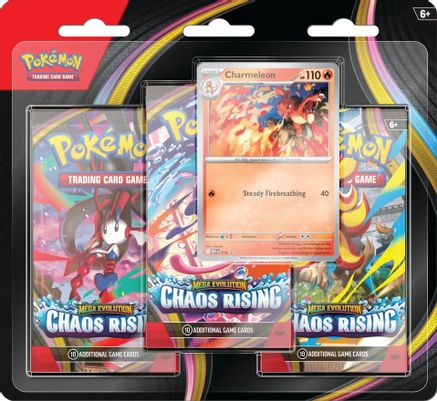 POKEMON TCG - Chaos Rising 3 Pack Blister [Charmeleon]