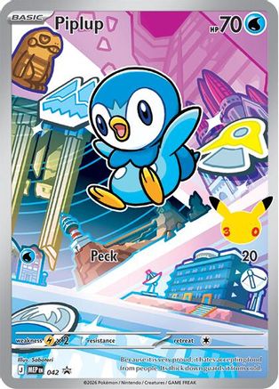 POKEMON TCG - Piplup 042 ME Mega Evolution Promo - Promo