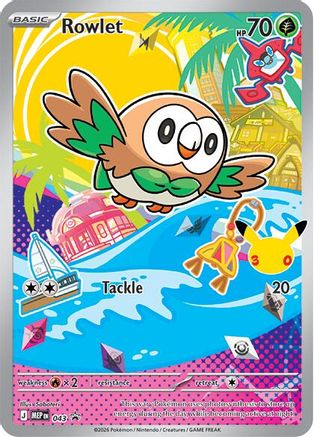 POKEMON TCG - Rowlet 043 ME Mega Evolution Promo - Promo