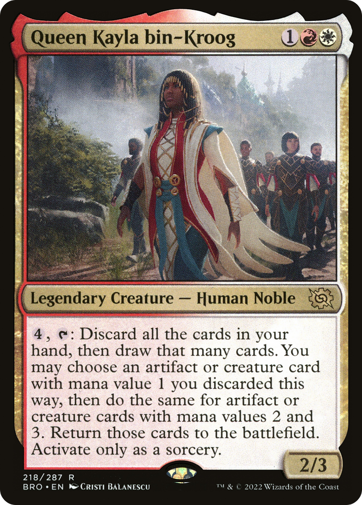 MAGIC: THE GATHERING  - Queen Kayla bin-Kroog (BRO-218) - The Brothers' War Foil