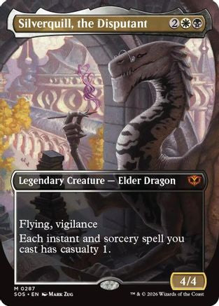 MAGIC: THE GATHERING  - Silverquill, the Disputant (Borderless) (SOS-287) - Secrets of Strixhaven Foil
