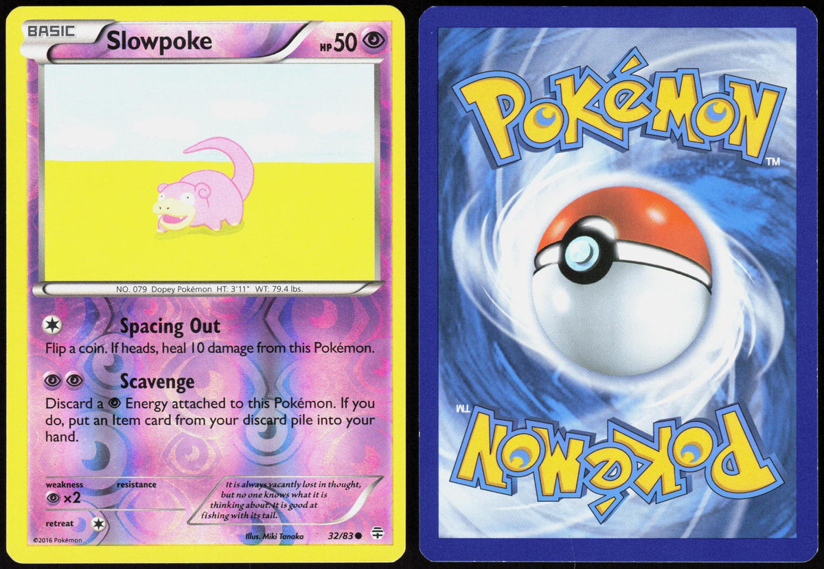SLOWPOKE 32/83 GENERATIONS POKEMON COMMON REVERSE HOLO LP