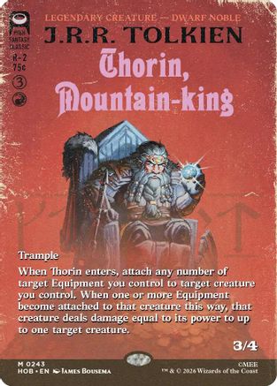 MAGIC: THE GATHERING  - Thorin, Mountain-king (Borderless) (HOB-243) - The Hobbit