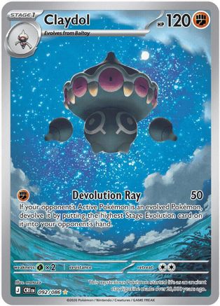 POKEMON TCG - Claydol 092/086 ME04 Chaos Rising - Illustration Rare