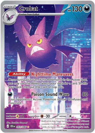 POKEMON TCG - Crobat 093/086 ME04 Chaos Rising - Illustration Rare