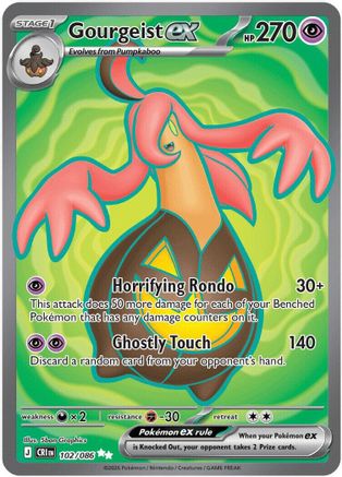 POKEMON TCG - Gourgeist ex 102/086 ME04 Chaos Rising - Ultra Rare