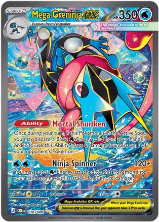 POKEMON TCG - Mega Greninja ex 116/086 ME04 Chaos Rising - Special Illustration Rare