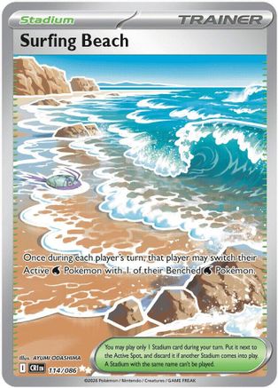 POKEMON TCG - Surfing Beach 114 ME04 Chaos Rising - Ultra Rare