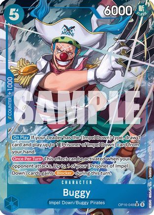ONE PIECE TCG - Buggy (048) (Alternate Art) OP16-048 The Time of Battle - Super Rare