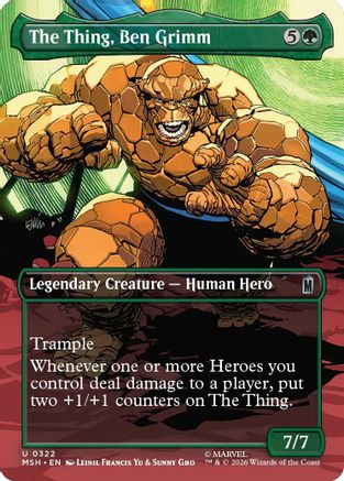 MAGIC: THE GATHERING  - The Thing, Ben Grimm (Borderless) (MSH-322) - Marvel Super Heroes