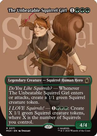 MAGIC: THE GATHERING  - The Unbeatable Squirrel Girl (Borderless) (MSH-371) - Marvel Super Heroes