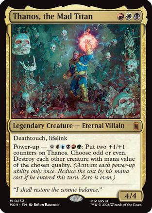 MAGIC: THE GATHERING  - Thanos, the Mad Titan (MSH-233) - Marvel Super Heroes Foil