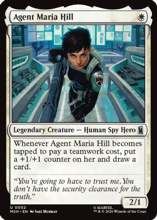 MAGIC: THE GATHERING  - Agent Maria Hill (MSH-002) - Marvel Super Heroes Foil