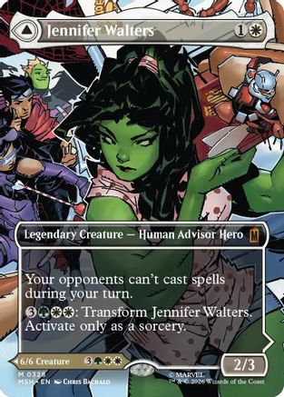 MAGIC: THE GATHERING  - Jennifer Walters (Borderless) (0328) (MSH-328) - Marvel Super Heroes Foil