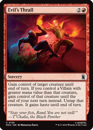 MAGIC: THE GATHERING  - Evil's Thrall (MSH-128) - Marvel Super Heroes Foil