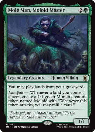 MAGIC: THE GATHERING  - Mole Man, Moloid Master (MSH-177) - Marvel Super Heroes