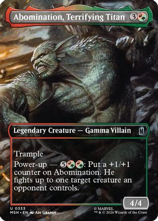 MAGIC: THE GATHERING  - Abomination, Terrifying Titan (Borderless) (MSH-333) - Marvel Super Heroes Foil