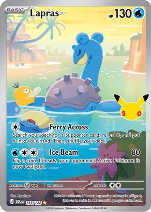 POKEMON TCG - Lapras 131/128 ME 30th Celebration - Illustration Rare