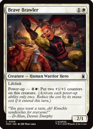 MAGIC: THE GATHERING  - Brave Brawler (MSH-008) - Marvel Super Heroes Foil