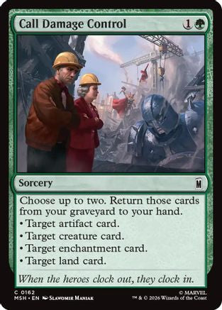 MAGIC: THE GATHERING  - Call Damage Control (MSH-162) - Marvel Super Heroes Foil