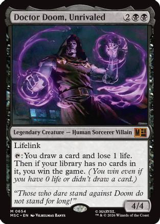 MAGIC: THE GATHERING  - Doctor Doom, Unrivaled (MSC-654) - Commander: Marvel Super Heroes Foil