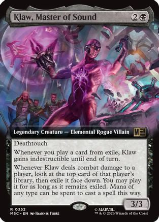 MAGIC: THE GATHERING  - Klaw, Master of Sound (Extended Art) (MSC-352) - Commander: Marvel Super Heroes