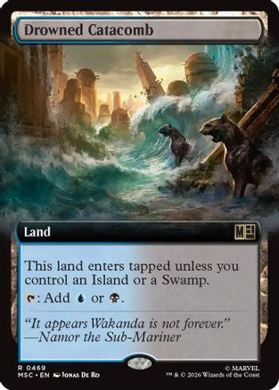 MAGIC: THE GATHERING  - Drowned Catacomb (Extended Art) (MSC-469) - Commander: Marvel Super Heroes