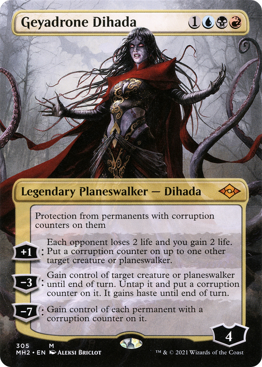 MAGIC: THE GATHERING  - Geyadrone Dihada (Borderless) (MH2-305) - Modern Horizons 2 (Borderless)