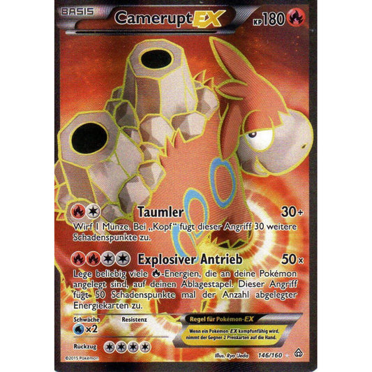 POKEMON TCG - CAMERUPT EX 146/160 XY PRIMAL CLASH FULL ART
