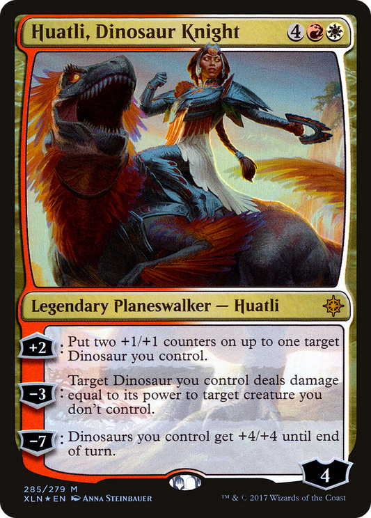 MAGIC: THE GATHERING  - Huatli, Dinosaur Knight (XLN-285) - Ixalan Foil