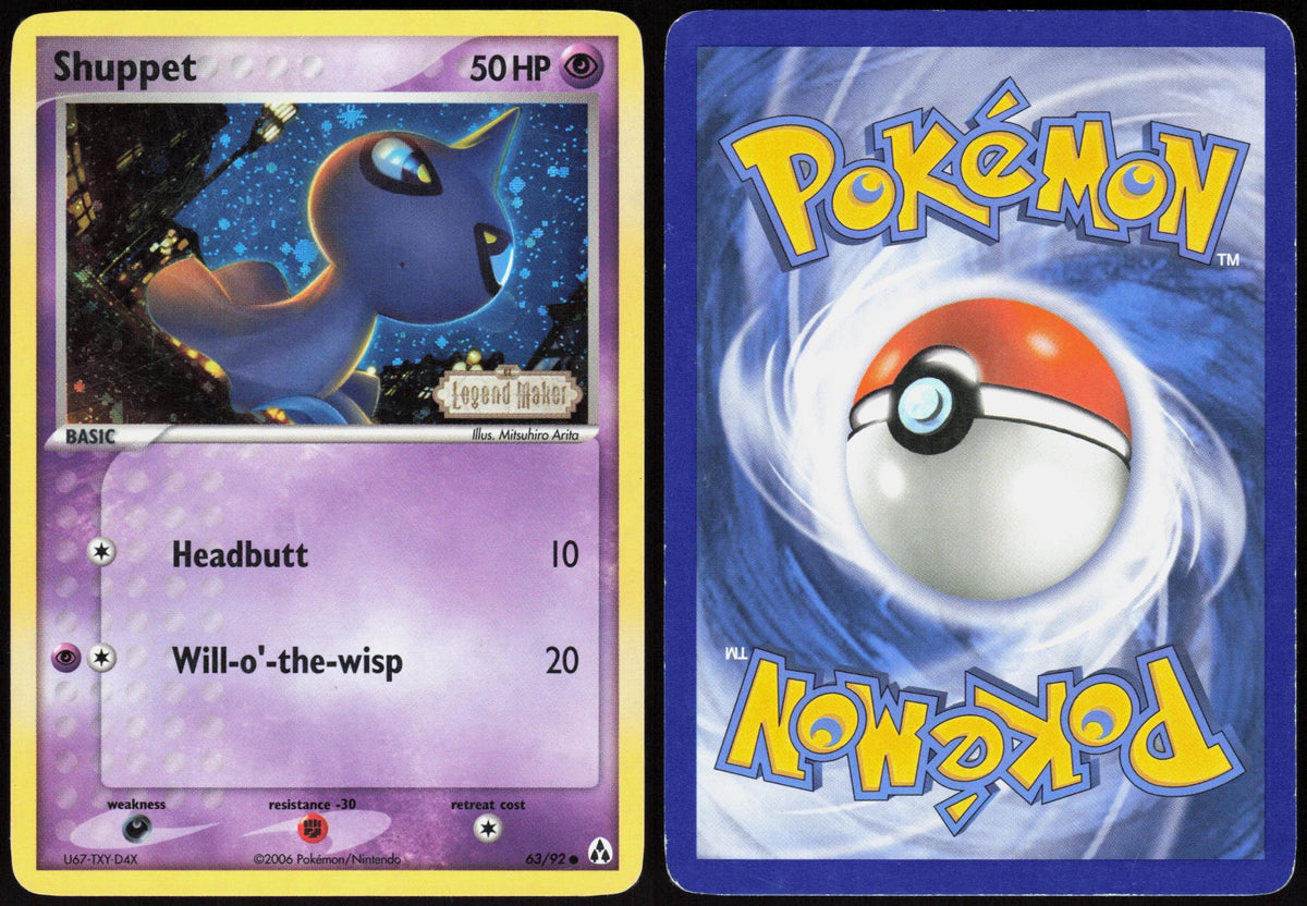 SHUPPET 63/92 LEGEND MAKER POKEMON COMMON REVERSE HOLO MP
