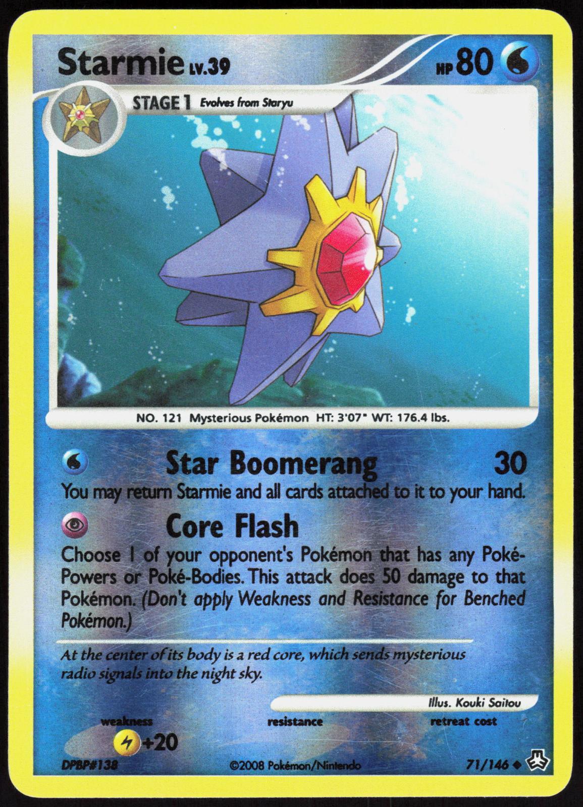 STARMIE 71/146 LEGENDS AWAKENED POKEMON UNCOMMON REVERSE HOLO LP