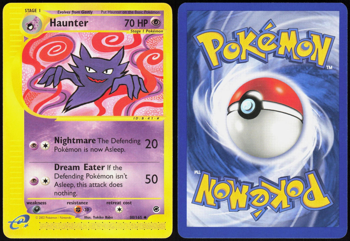 HAUNTER 80/165 EXPEDITION BASE SET POKEMON UNCOMMON LP
