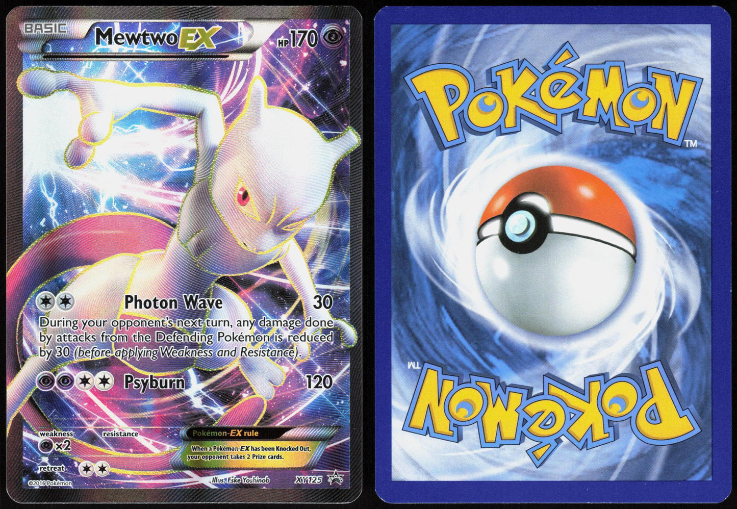 MEWTWO EX XY125 XY PROMO POKEMON PROMO HOLO LP