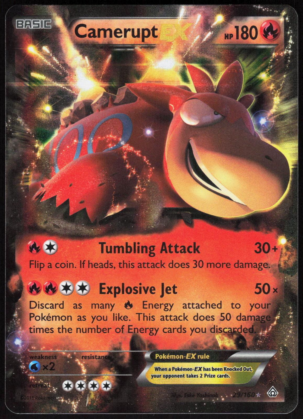 CAMERUPT EX 29/160 PRIMAL CLASH POKEMON ULTRA RARE HOLO NM