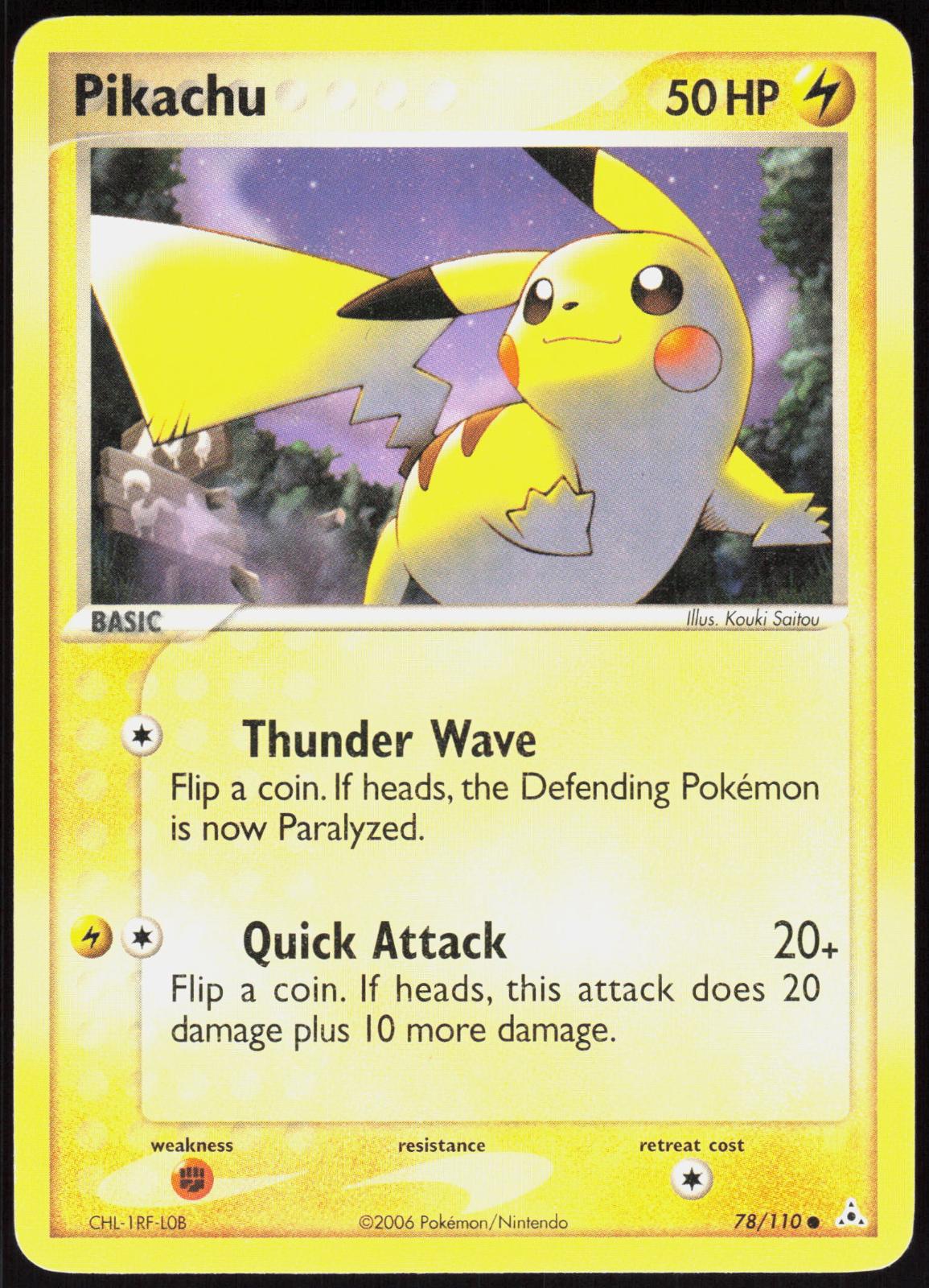 PIKACHU 78/110 HOLON PHANTOMS POKEMON COMMON MP