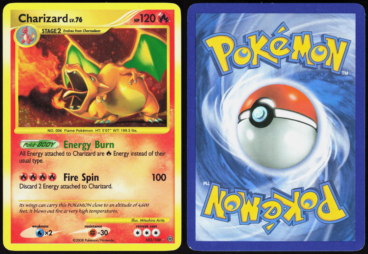 CHARIZARD 103/100 STORMFRONT POKEMON SECRET RARE HOLO LP