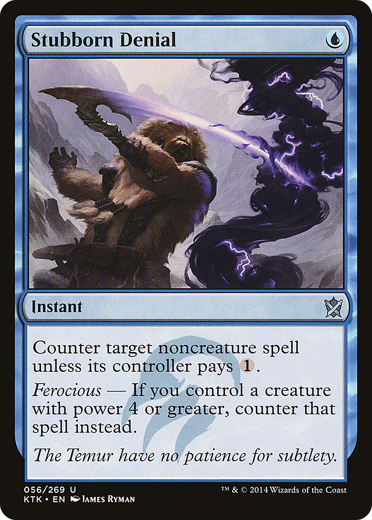 MAGIC: THE GATHERING  - Stubborn Denial (KTK-056) - Khans of Tarkir