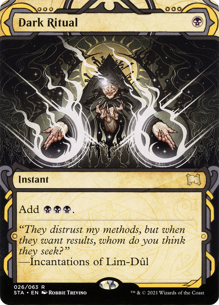 MAGIC: THE GATHERING  - Dark Ritual (STA-026) - Strixhaven Mystical Archive: (Showcase) (Borderless) Foil