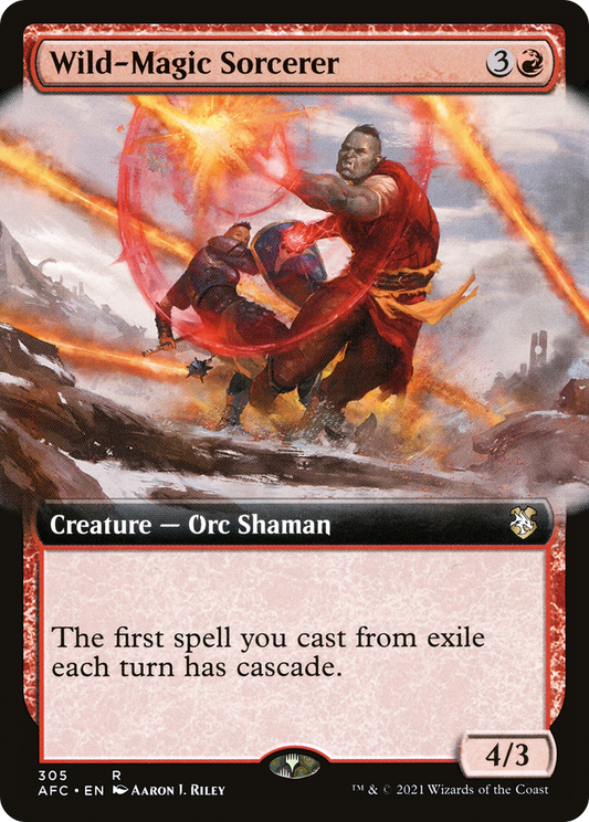 MAGIC: THE GATHERING  - Wild-Magic Sorcerer (Extended Art) (AFC-305) - Forgotten Realms Commander: (Extended Art)