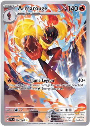 POKEMON TCG - Armarouge 086/084 ME05 Pitch Black - Illustration Rare
