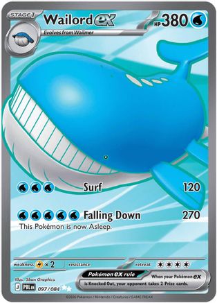 POKEMON TCG - Wailord ex 097/084 ME05 Pitch Black - Ultra Rare