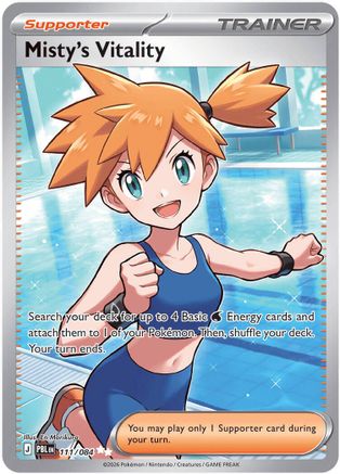 POKEMON TCG - Misty's Vitality 111/084 ME05 Pitch Black - Ultra Rare