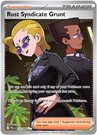POKEMON TCG - Rust Syndicate Grunt 112/084 ME05 Pitch Black - Ultra Rare