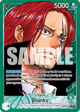 ONE PIECE TCG - Shanks (020) (Alternate Art) OP17-020 The Worlds Strongest Warriors - Leader