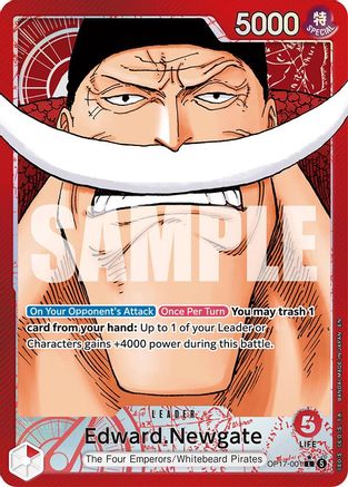 ONE PIECE TCG - Edward.Newgate (001) (Alternate Art) OP17-001 The Worlds Strongest Warriors - Leader